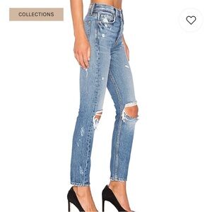 GRLFRND Light Blue Distressed Skinny Jeans